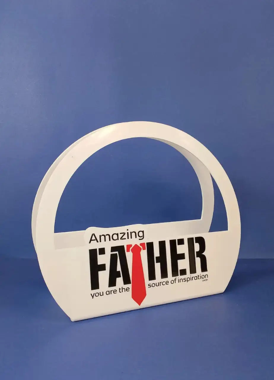 Acrylic Gift Basket For Father - DADB1