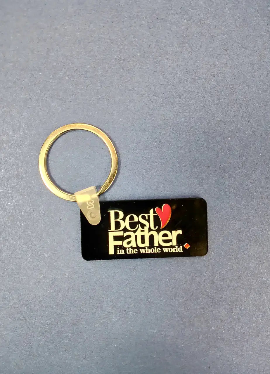 Best Father In The Whole World Keychain (Black) - DDB49