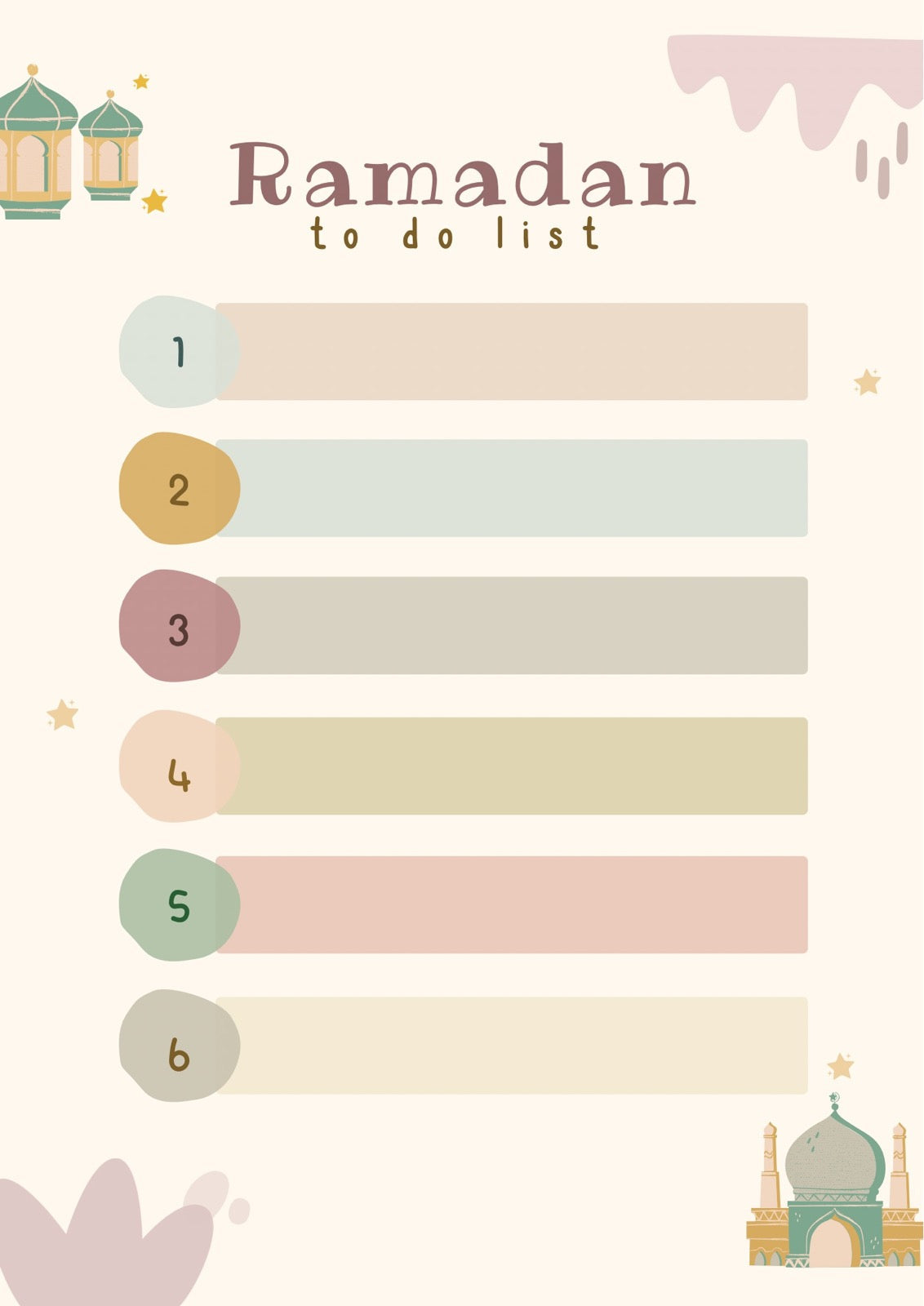 Ramadan To do list RMZ07
