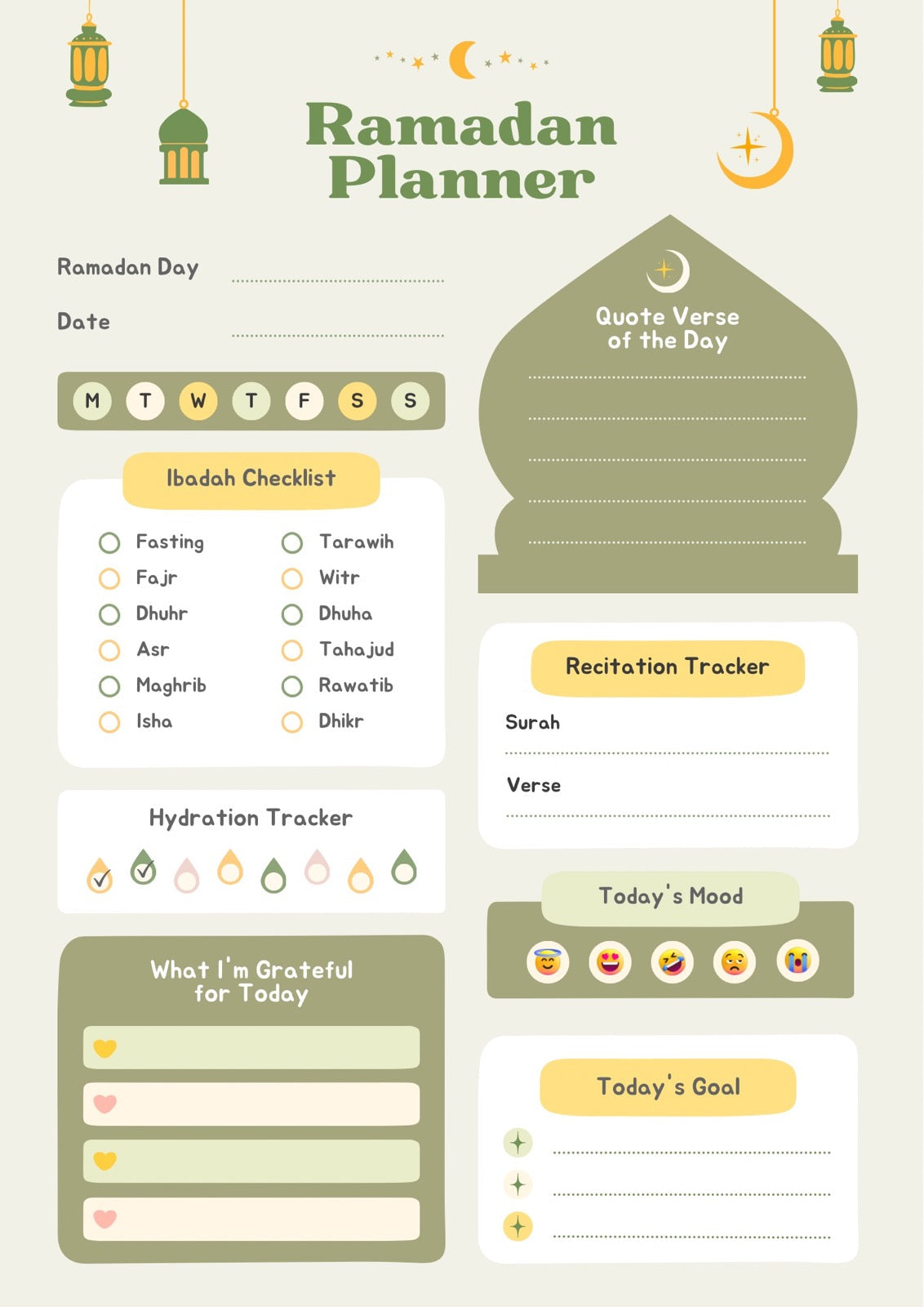 Ramadan planner RMZ07