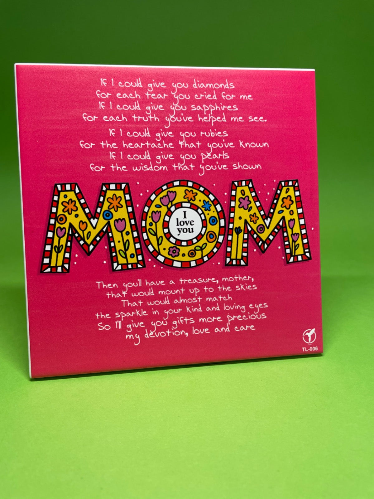 Wooden Tile I Love Mom - TLS 006